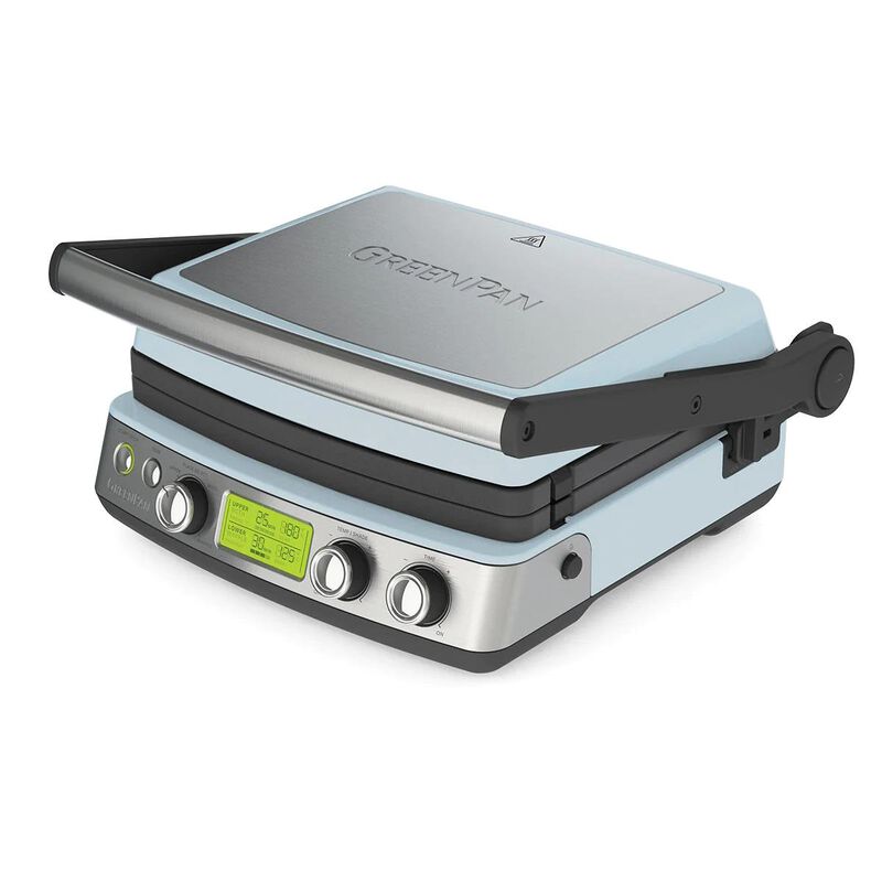 GreenPan Contact Grill Blue Haze With Stainless Steel Finish image number 0